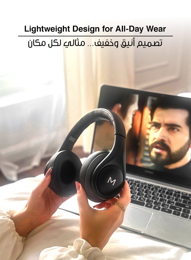 مايسترو سماعة رأس بلوتوث لاسلكية – سماعة رأس لاسلكية كلاود، تقنية بلوتوث 5.3، اتصال ثابت، وسائد أذن فائقة النعومة، بطارية تدوم طوال اليوم، تصميم خفيف وأنيق، سماعة رأس لأجهزة آيفون 14/15/16/17، سامسونج، جالكسي، هواوي و أكثر، كمبيوتر، تابلت، وتعمل أيضا مع مُختلف المنصات، iOS & أندرويد - Image 3